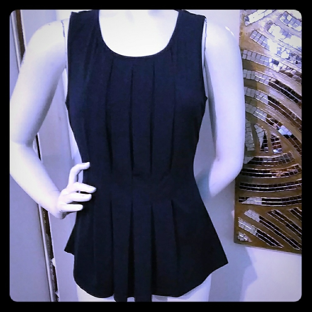 Max Studio Navy Sleeveless Top Small S